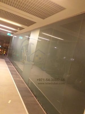 frosted glass partition