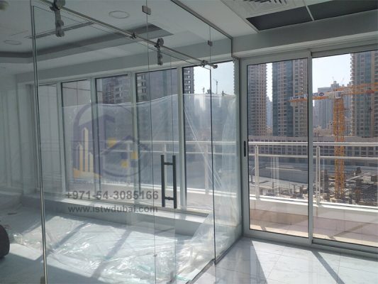 Sliding Door Office Glass Partition