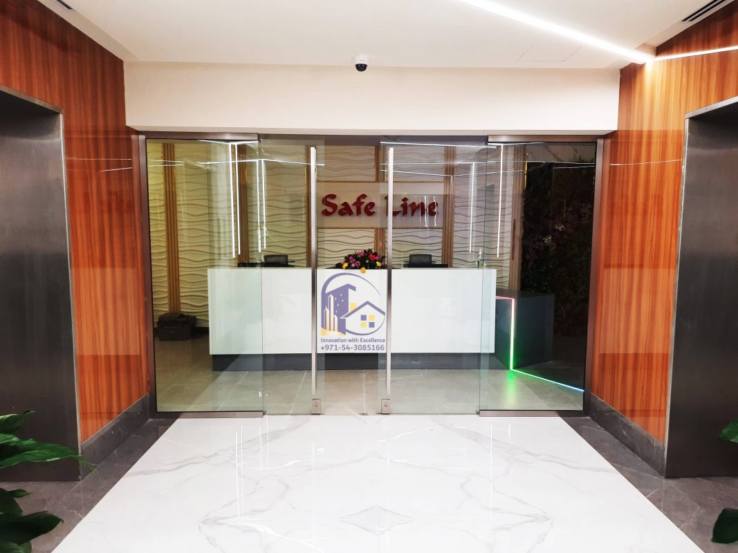 Safeline Glass Partition Reception Area