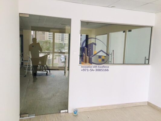glass swing door installation