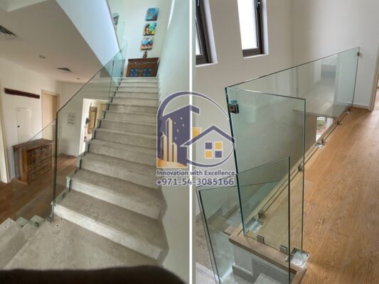 staircase glass in dubai