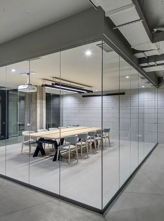 glass partition in dubai
