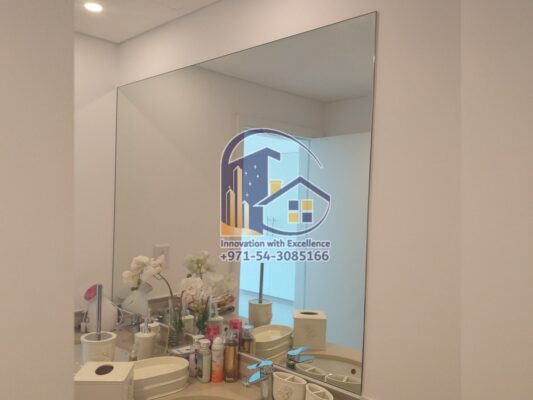 wall mirror installation for bathroom