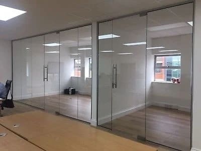 office clear glass cabins