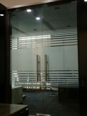 glass door installation